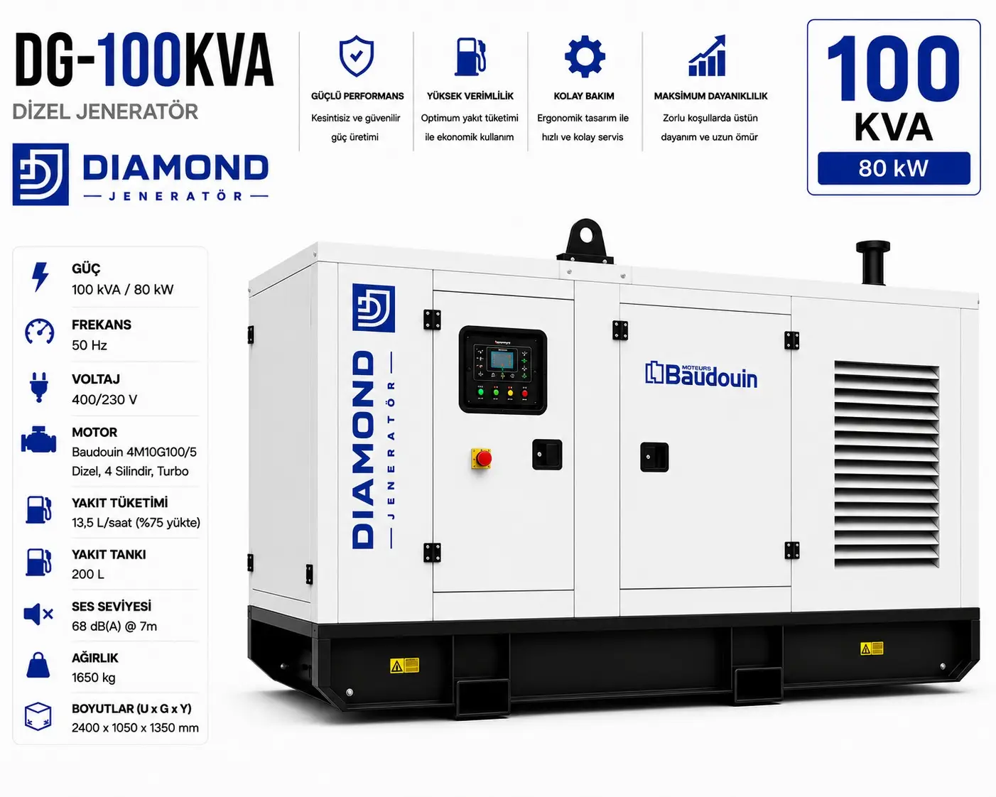 100 kVA Dizel Jeneratör