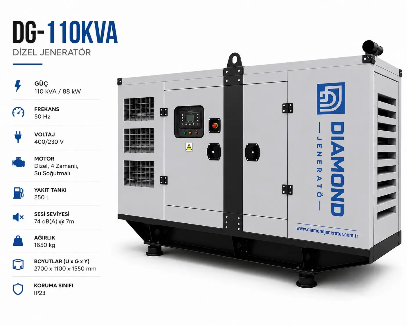 110 kVA Dizel Jeneratör