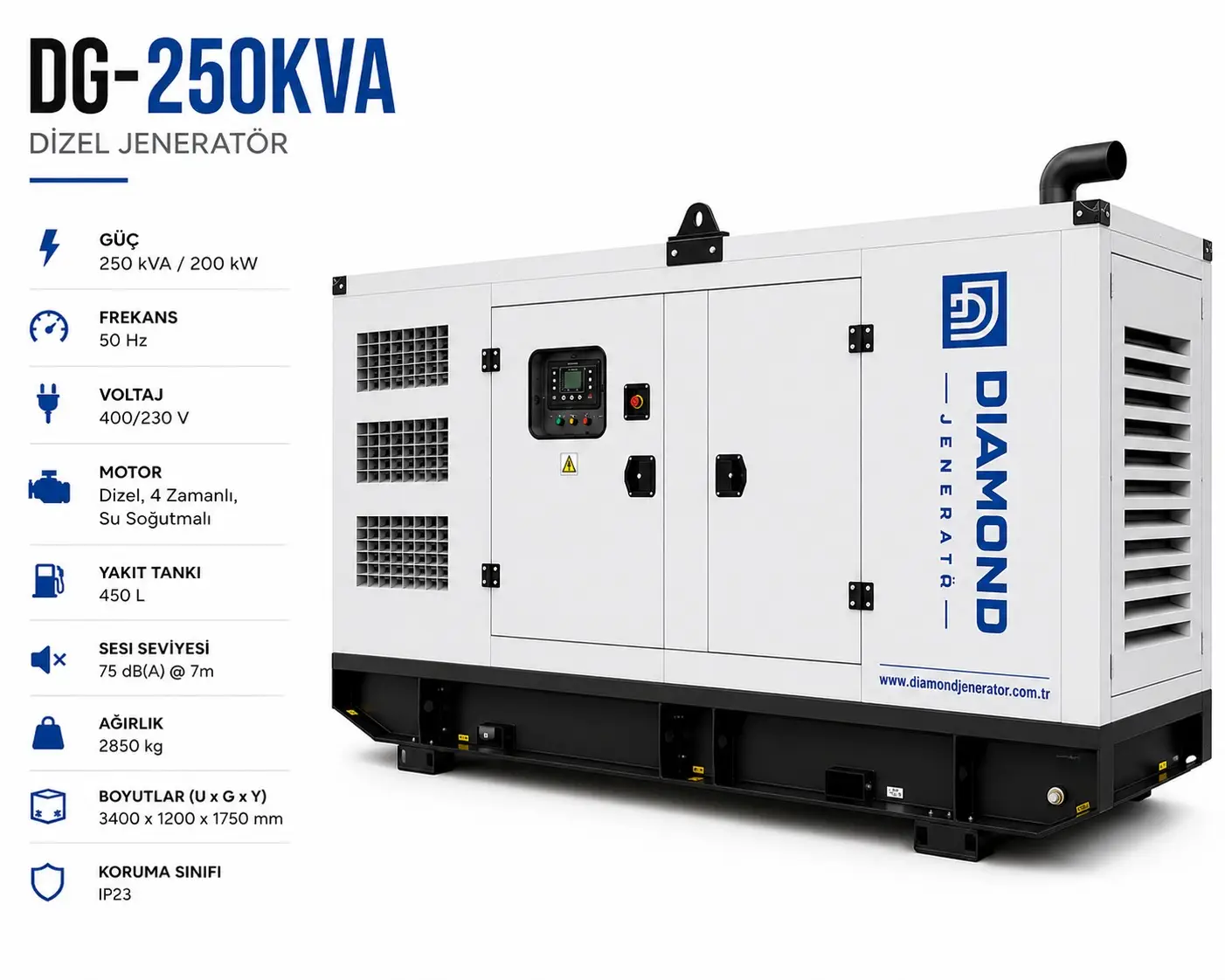 250 kVA Dizel Jeneratör