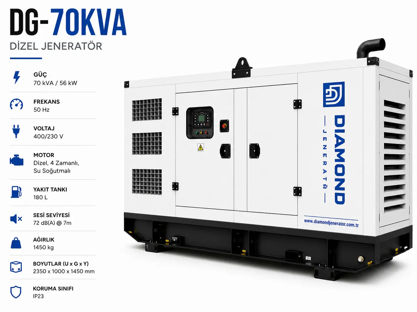 70 kVA Dizel Jeneratör