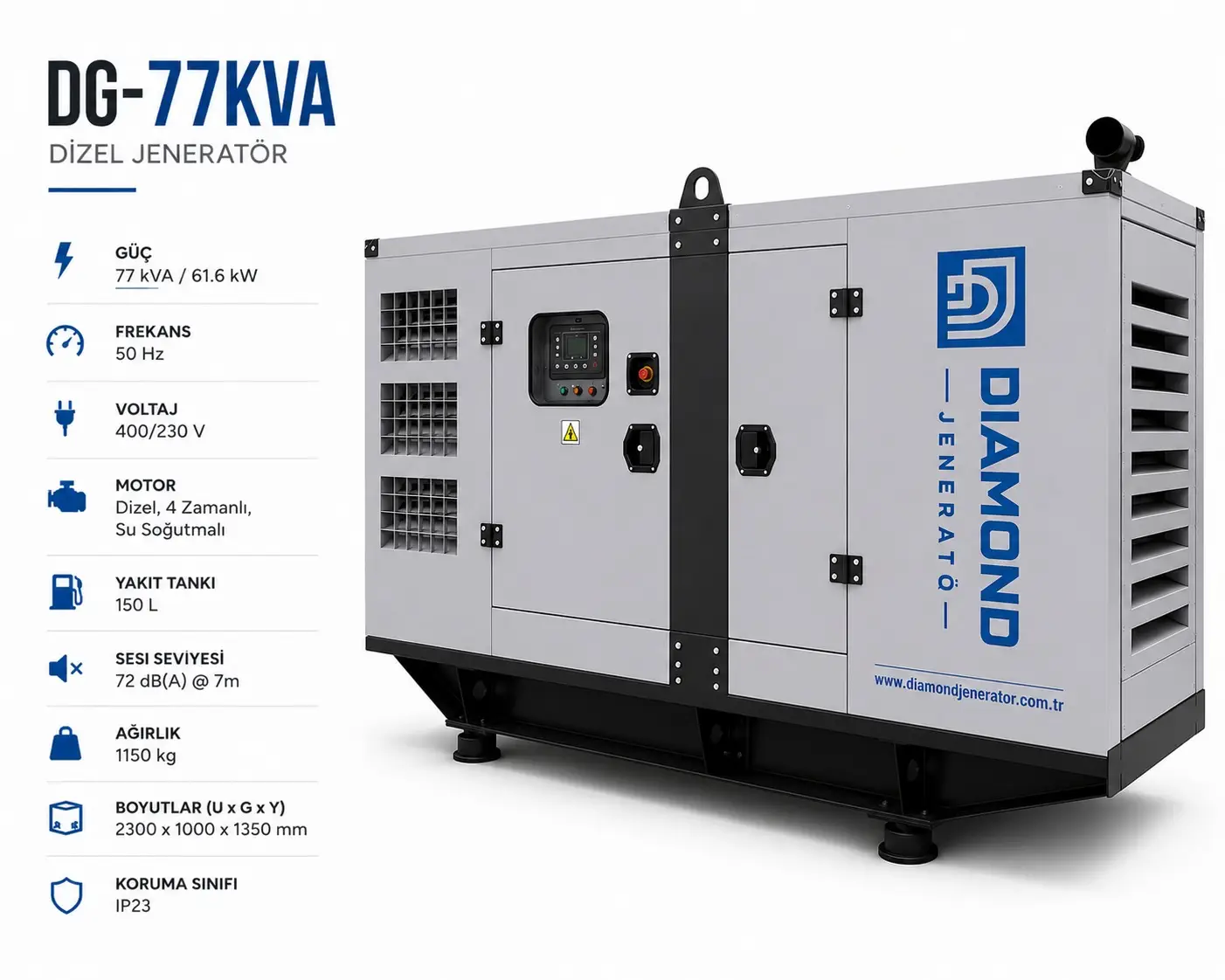 77 kVA Dizel Jeneratör