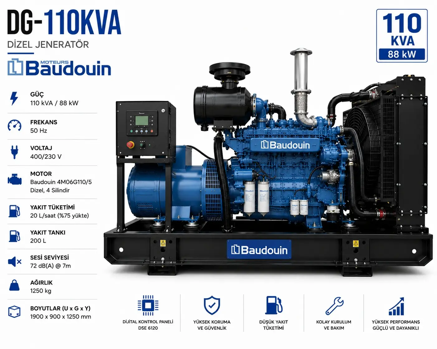 Baudouin 110 kVA Jeneratör