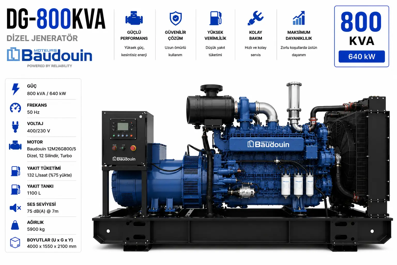Baudouin 800 kVA Jeneratör