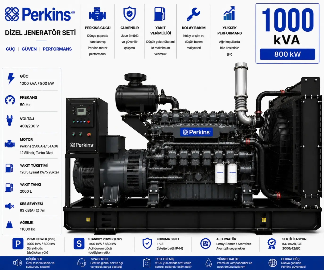 Perkins 1000 kVA Jeneratör