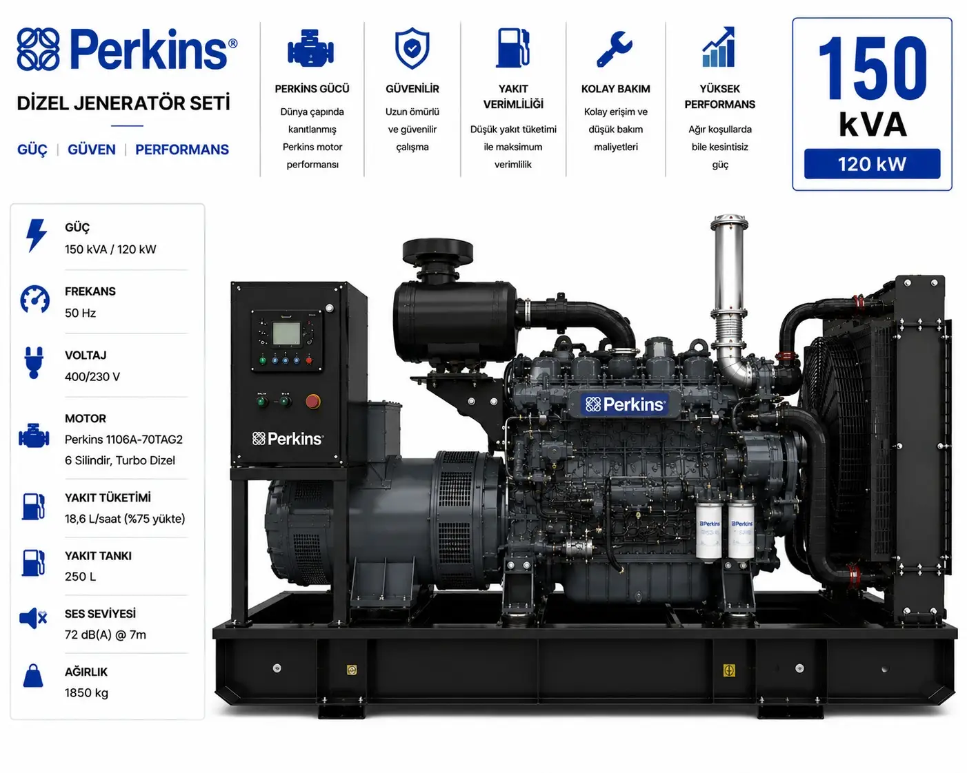 Perkins 150 kVA Jeneratör