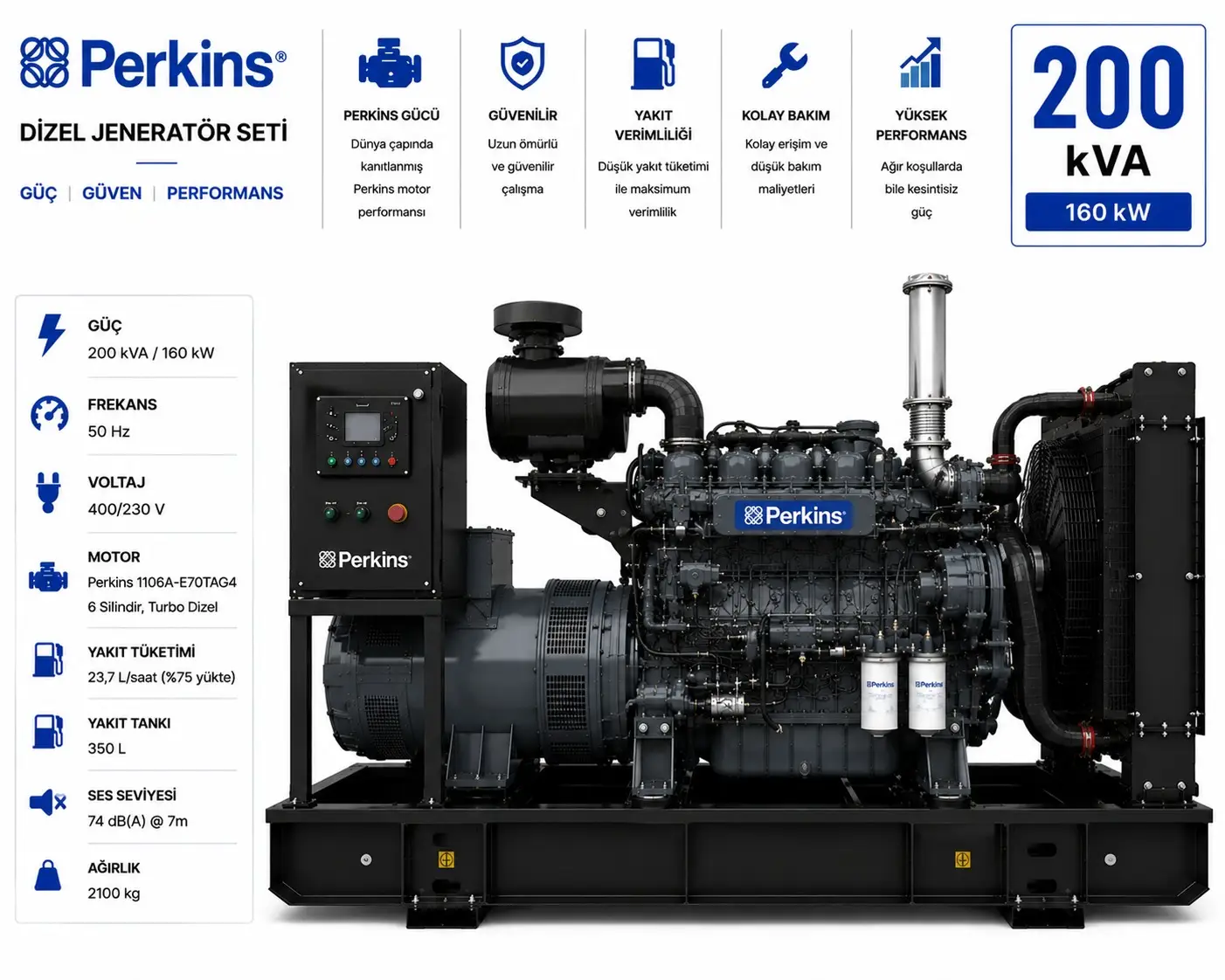 Perkins 200 kVA Jeneratör