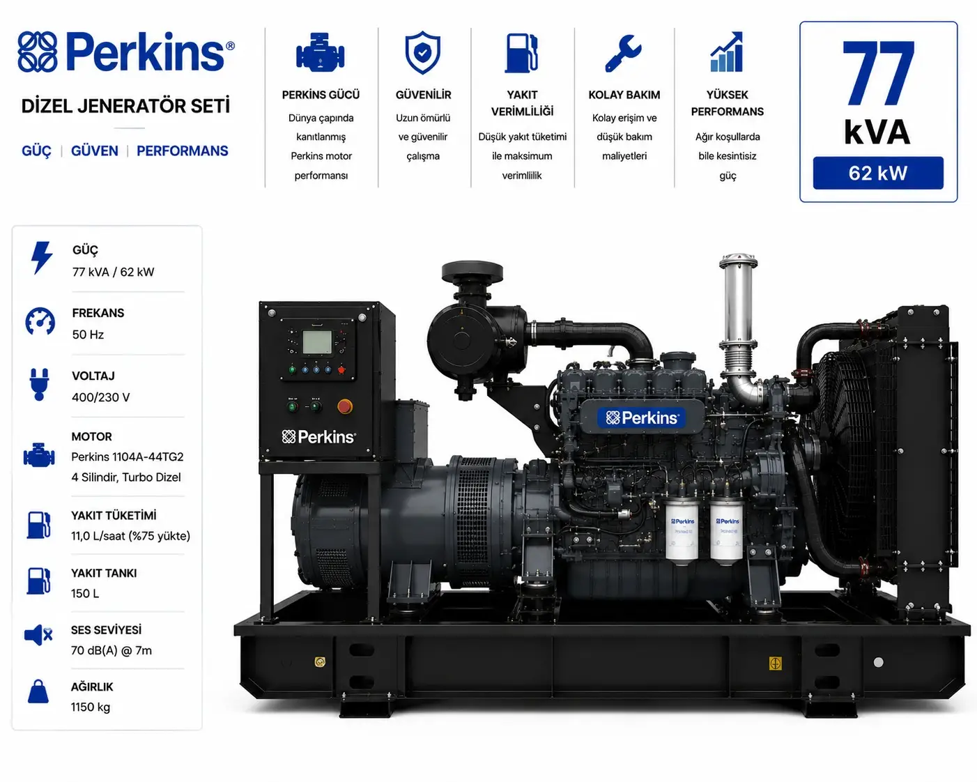 Perkins 77 kVA Jeneratör